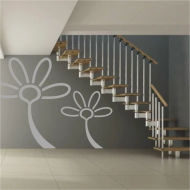 Stylish Klasik 250 wall sticker enhances modern interiors, adding lightness and coziness.