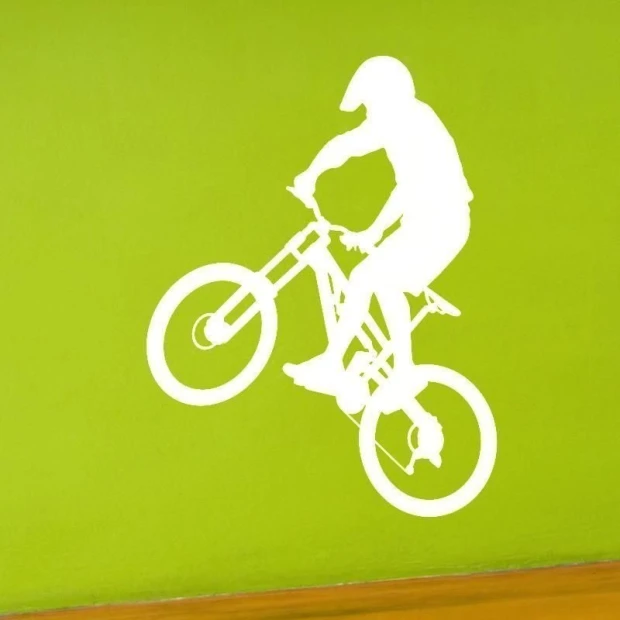 Sporty bike sticker 006, perfect for the room of a young cycling enthusiast.
