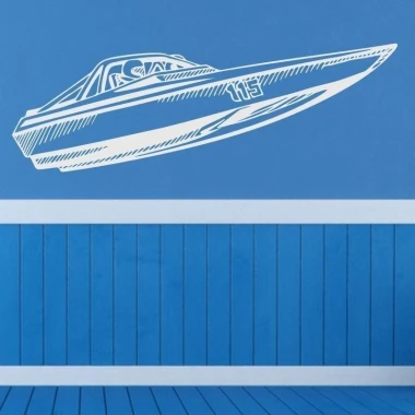 Stylish boat sticker, perfect for a modern youth room, adding energy and character.