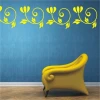 Cheerful yellow klasik 230 paint template, perfect for brightening up a blue wall in a modern room.