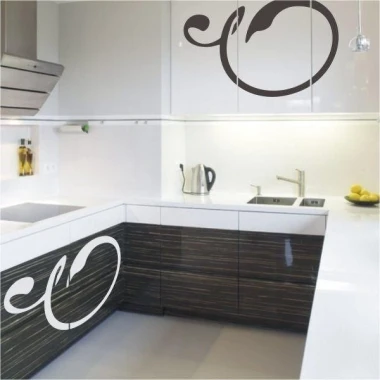 Elegant klasik 062 sticker in a minimalist kitchen, adding a modern touch and lightness.