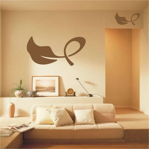 Stylish Classic 283 sticker in shades of brown, perfect for a modern living room, adds warmth and elegance.