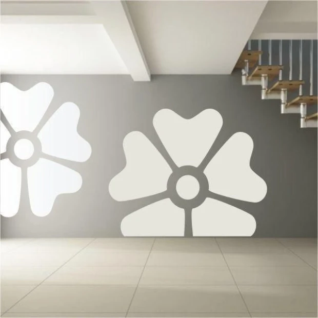 Stylish Classic 417 sticker with floral design perfect for brightening up a modern living room.