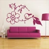 Fuchsia flower sticker 003, perfect for decorating a modern minimalist living room.