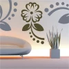 Stylish floral sticker 013 in an elegant shade of green, perfect for enhancing a modern living room.
