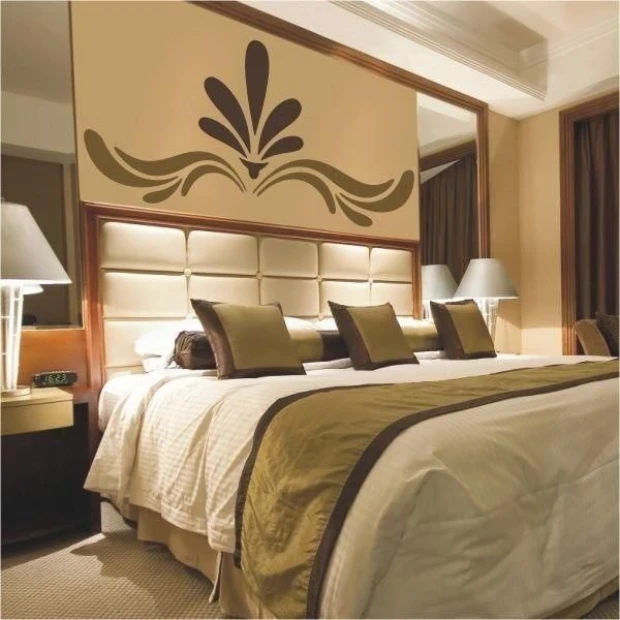 Elegant klasik 048 painting template in muted colors, perfect for a modern bedroom.