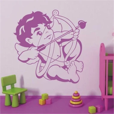 Charming pastel pink cupid, perfect for a child\'s room, adding magic and joy to any space.
