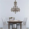 Elegant chandelier sticker in glamour style, perfect for a modern dining room, adding a unique touch to the interior.