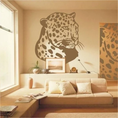 Elegant jaguar sticker, perfect for a modern living room, adding a unique character to your walls.