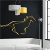 Stylish Horse 08 sticker in a modern living room, adding elegance with its minimalist design.