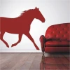 Elegant horse sticker in vibrant red, perfect for modern interiors.