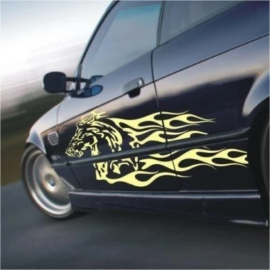 Dynamic horse wall sticker, perfect for decorating a modern youth room.