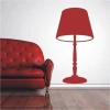 Stylish lamp sticker 1052 in vibrant red, perfect for a modern living room with elegance.