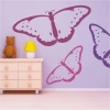 Decorative butterfly sticker 012 in pastel shades, perfect for a child\'s room, adding a light touch.