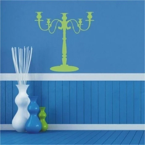 Stylish green candle holder, perfect for modern interiors with a unique touch.