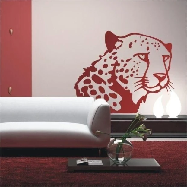Cheetah 0810 in a modern living room, adding character and elegance with its vibrant, warm color.