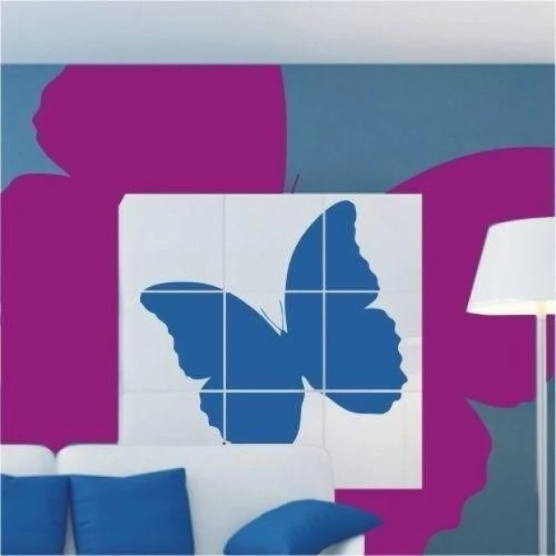 Butterfly 017 in vibrant colors, perfect for brightening a modern children\'s room or living room.
