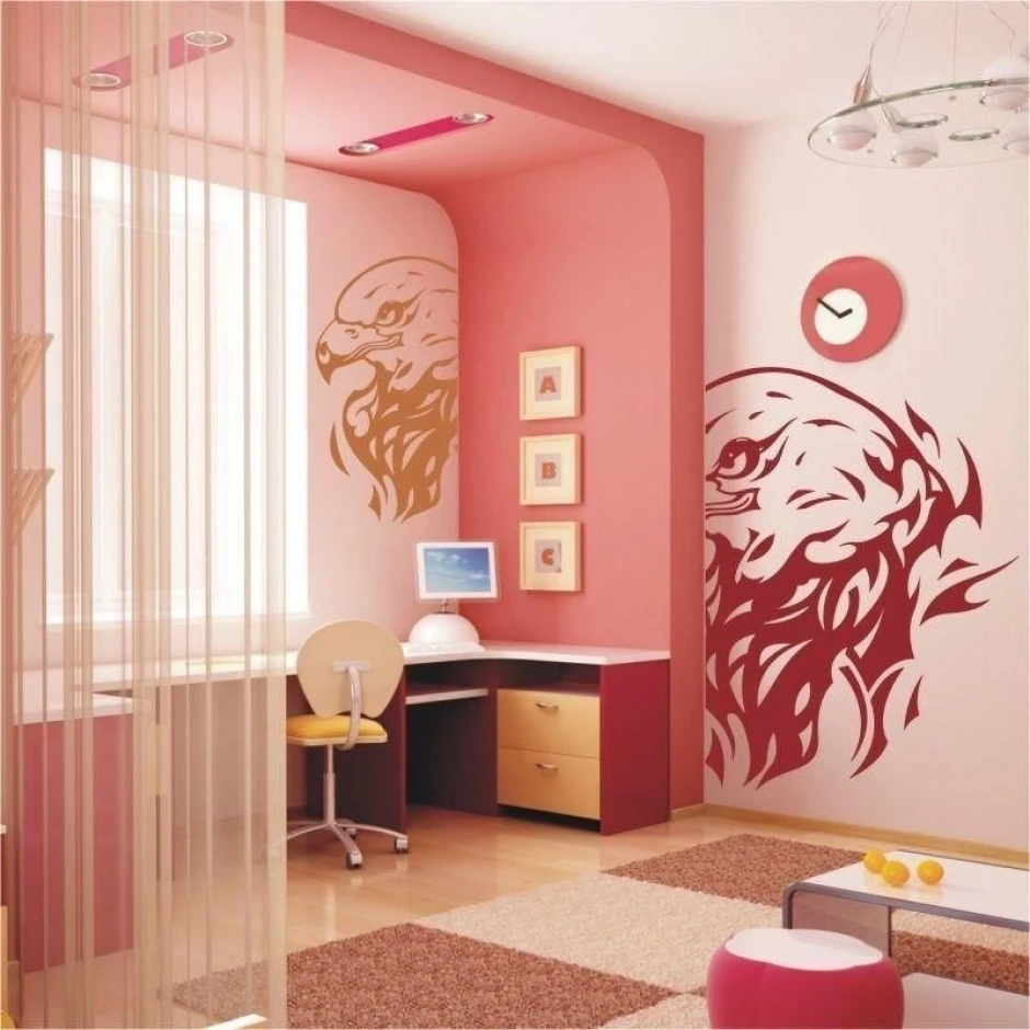 Dynamic eagle sticker 02 in a modern office, perfect for enhancing the energy of the workspace.