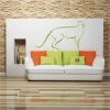 Stylish panther sticker 74 in a modern living room, perfect for highlighting a minimalist character.