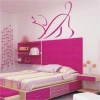 Stylish animal sticker 05 in vibrant pink, perfect for a modern bedroom, adding a touch of energy.