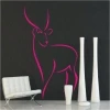 Elegant animal sticker in a modern living room, perfect for minimalist decor.
