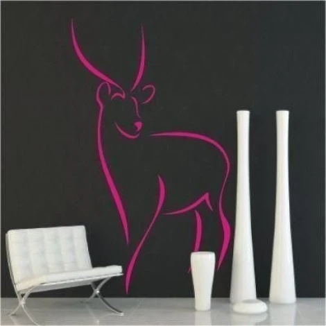 Elegant animal sticker in a modern living room, perfect for minimalist decor.