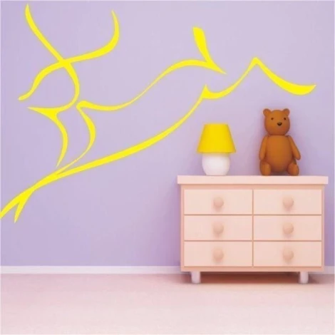 Colorful animal sticker for a cheerful children\'s room, perfect for wall decoration and inspiring creativity.