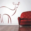 Stylish animal sticker in shades of red, perfect for a modern living room with elegant leather decor.
