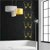 Butterfly painting stencil 008 in a modern living room, adding energy and style with fresh yellow accents.
