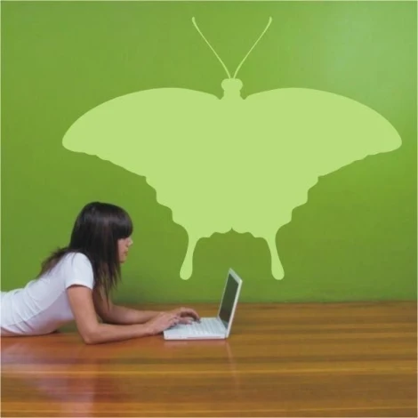 Butterfly 023 in pastel green, perfect for decorating a wall in a modern youth room.