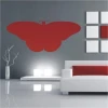 Elegant butterfly painting template 024 in vibrant red, perfect for a modern living room.