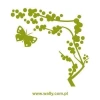 Butterfly tree painting stencil 1310 in a fresh green shade, perfect for brightening up your space.