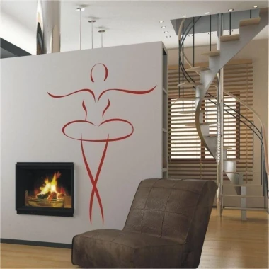 Painting template lady 38 - Living room arrangement. Light-colored walls, modern furniture, and stairs.