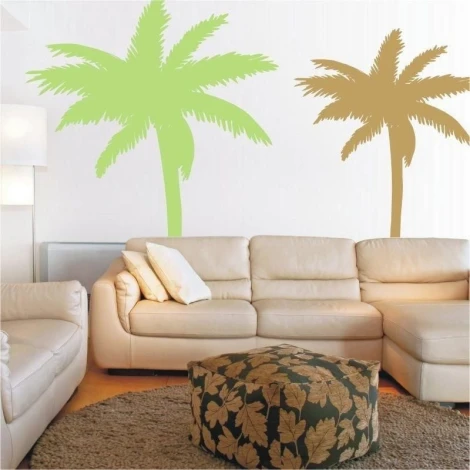 Stylish palm painting template 0866 in pastel shades, perfect for a modern living room, adds elegance.