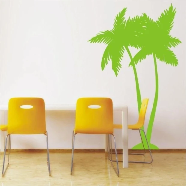 Vibrant palm in lush green, perfect for a modern kitchen, adds a cheerful tropical touch.