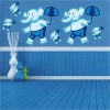 Cheerful pastel elephant sticker 0959, perfect for a child\'s room, adding charm and character.