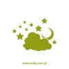 Pastel cloud and star sticker 1380, perfect for a child\'s room, creates a magical atmosphere.