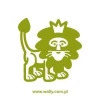 Stylish friendly lion sticker, perfect for a child\'s room, adding a cheerful charm.