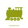 Minimalist locomotive sticker 1374, perfect for a child\'s room, adding a cheerful touch.