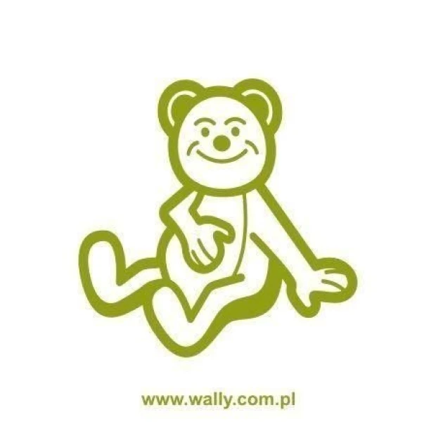 Charming bear sticker 1367 in pastel shades, perfect for a child\'s room as a cheerful accent.