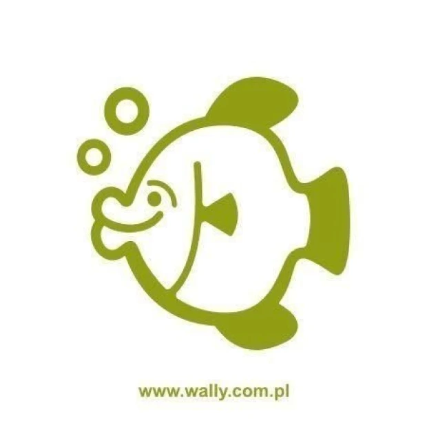 Charming fish sticker 1368 in fresh green color, perfect for decorating a child\'s room.