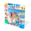 Canvas print 30x30 cm - Graphic design. Colorful collages of people at the beach and in various locations.