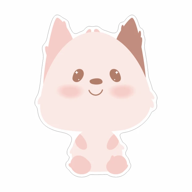 Magnetic dry-erase board for kids featuring a cat design with big eyes and pink cheeks.
