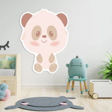 Children\'s bear 007 magnetic whiteboard - Decorated in a bright-colored kids\' room with furniture.