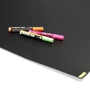 Chalkboard magnetic foil - Graphic design. Black background with colorful markers in various shades.