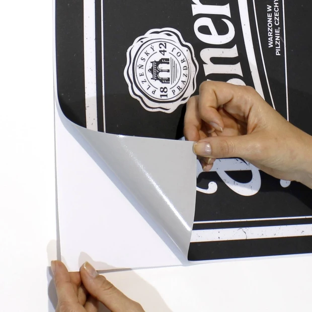 Chalk film with custom print - Graphic design features a dark background with white logo and text.
