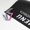 Custom chalkboard film - Graphic design. Black material with white text and colorful markers.