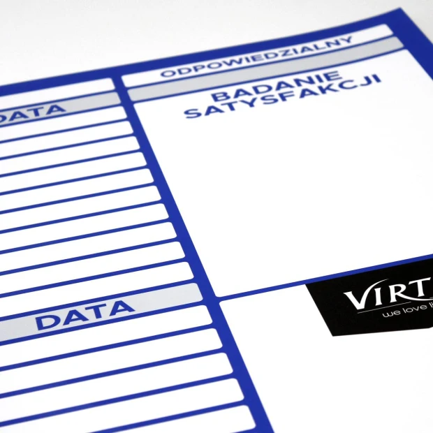 Dry-erase chalkboard film with custom print - Graphic design. Simple layout with lines and fillable fields.