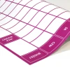 Dry-erase chalkboard film with custom print - Graphic design. Simple grid with pink borders and white fields.