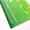Dry-erase chalkboard film with custom print - Graphic design. Green background with white and orange elements.